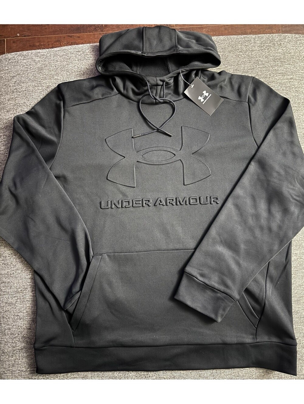 Under Armour Men’s XL Loose Fit Black Fleece 3-D Graphic Hoodie New $60